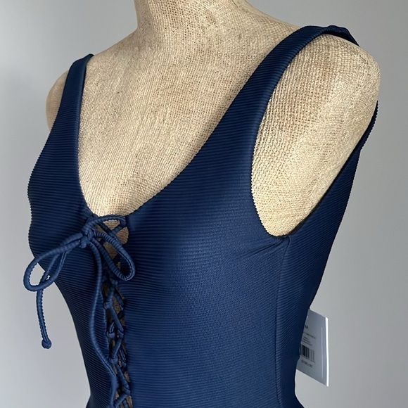Onia Bridget One Piece Swimsuit  Blue Medium NWOT - Picture 6 of 9